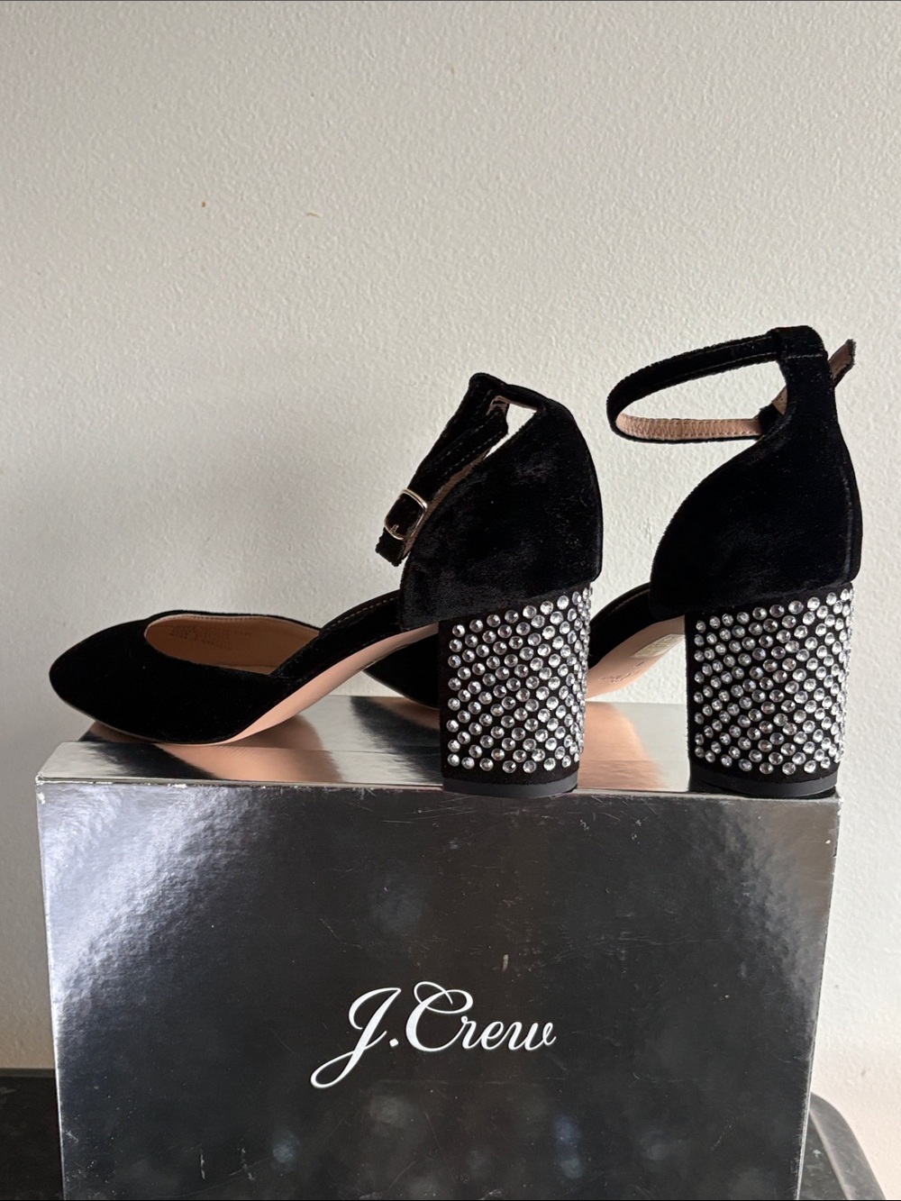 J. CREW Maisie Velvet With Crystal Pumps